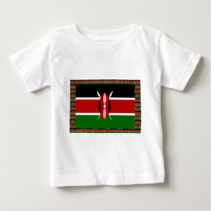 Machen Sie es Kenyan schöne Inspiration Flag Farbe Baby T-shirt