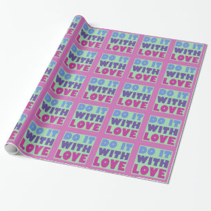Machen Sie es mit Liebe-GIFrampe Geschenkpapier