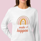 Machen Sie es möglich, motivierend Boho-Regenbogen T-Shirt