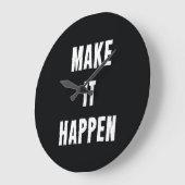 Machen Sie es Motivierend schwarz Große Wanduhr (Winkel)