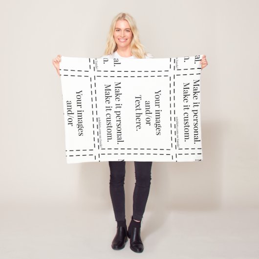 Machen Sie es persönlich. Fleecedecke (Beispiel)