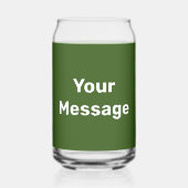 Machen Sie es selbst dunkelgrüne und weiße Textvor Dosenglas (Vorderseite)