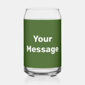 Machen Sie es selbst dunkelgrüne und weiße Textvor Dosenglas (Rückseite)