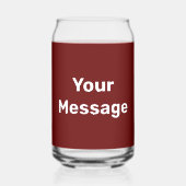 Machen Sie es selbst dunkelrote und weiße Textvorl Dosenglas (Vorderseite)