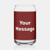 Machen Sie es selbst dunkelrote und weiße Textvorl Dosenglas (Rückseite)