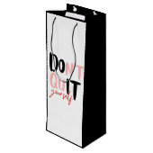 Machen Sie es selbst Geschenktüte Für Weinflaschen (Rückseite Schrägansicht)