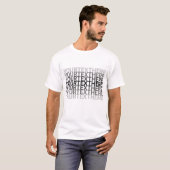 Machen Sie es selbst mit wiederholtem Text T-Shirt (Vorne ganz)