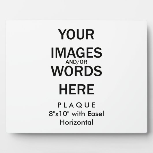 Machen Sie es selbst - Plaque 8x10 mit Easel Fotoplatte (Vorderseite)