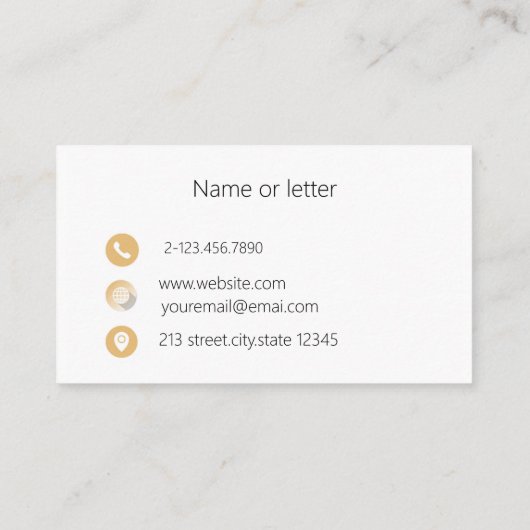 machen Sie es sich mit Monogramm Visitenkarte (Rückseite)