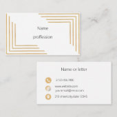 machen Sie es sich mit Monogramm Visitenkarte (Vorne/Hinten)