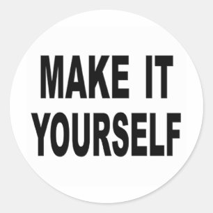 Machen Sie es sich selbst individuell Runder Aufkleber