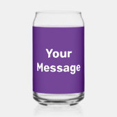 Machen Sie es sich selbst: Lila und weiße Textvorl Dosenglas (Rückseite)