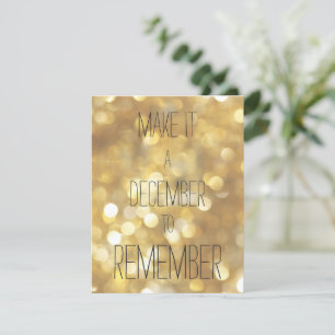 Machen Sie es sich zu erinnern - Gold Glam Holiday Feiertagskarte