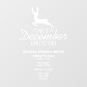 Machen Sie es zu einem Dezember zu erinnern, Weihn Fensteraufkleber (Blatt)