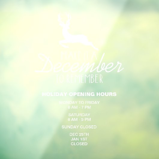 Machen Sie es zu einem Dezember zu erinnern, Weihn Fensteraufkleber (Blatt 3)