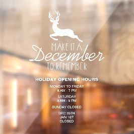 Machen Sie es zu einem Dezember zu erinnern, Weihn Fensteraufkleber