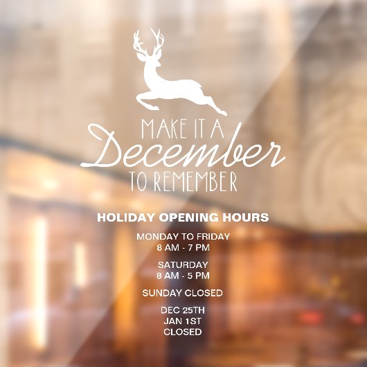 Machen Sie es zu einem Dezember zu erinnern, Weihn Fensteraufkleber (Blatt 2)