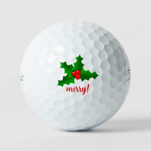 Machen Sie es zu einem fröhlichen Golf Weihnachtsb Golfball (Vorderseite)