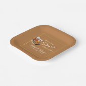 Machen Sie es zu einer doppelten Feier Brown Whisk Pappteller (Gewinkelt)