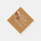 Machen Sie es zu einer doppelten Feier Brown Whisk Serviette (Ecke)