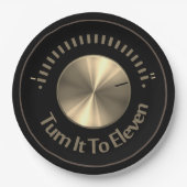 Machen Sie es zu elf schwarzen und goldenen Pappteller (Vorderseite)