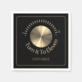 Machen Sie es zu elf schwarzen und goldenen Serviette (Vorderseite)