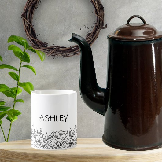 Machen Sie es zu Ihrem Bauernhaus Blumenkohl Kaffe Kaffeetasse