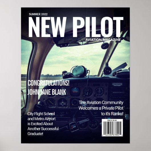 Machen Sie es zu Ihrem eigenen Magazine Cover Post Poster (Vorne)