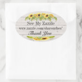 Machen Sie es zu Ihrem eigenen Sonnenblumenaufkleb Ovaler Aufkleber (Tasche)