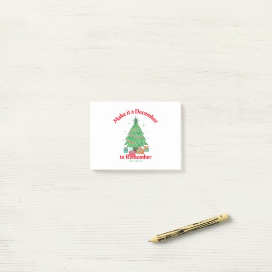 Machen Sie es zum Dezember Post-it Klebezettel (Auf Schreibtisch)