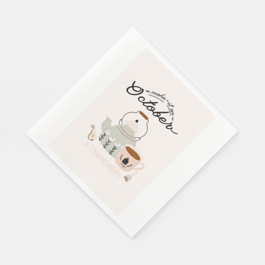 Machen Sie es zum Oktober Serviette (Ecke)