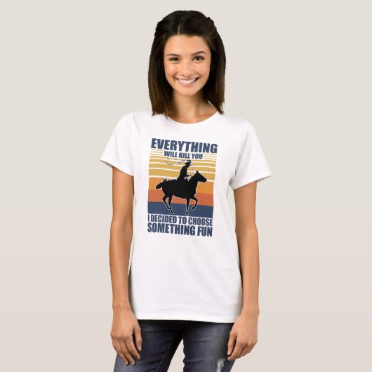 Machen Sie etwas Spaß Cowboy Western Geschenkidee T-Shirt (Vorne ganz)