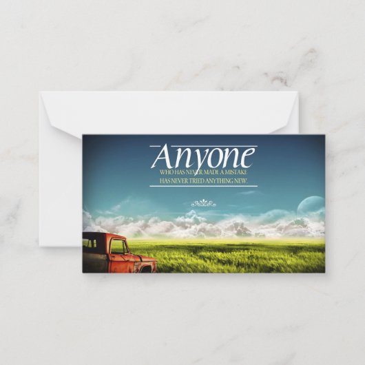 "Machen Sie Fehler" Inspiration Zitat Mitteilungskarte (Vorderseite)