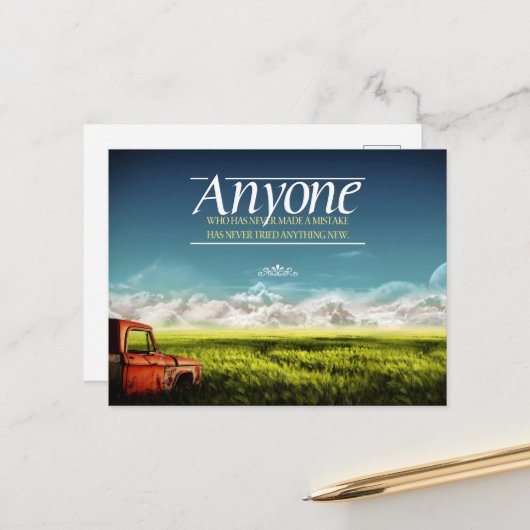 "Machen Sie Fehler" Inspiration Zitat Postkarte (Vorderseite/Rückseite Beispiel)