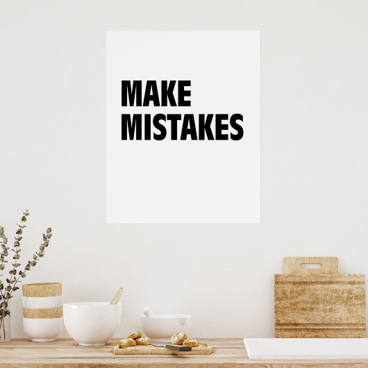 Machen Sie Fehler Motivierend Poster (Küche)