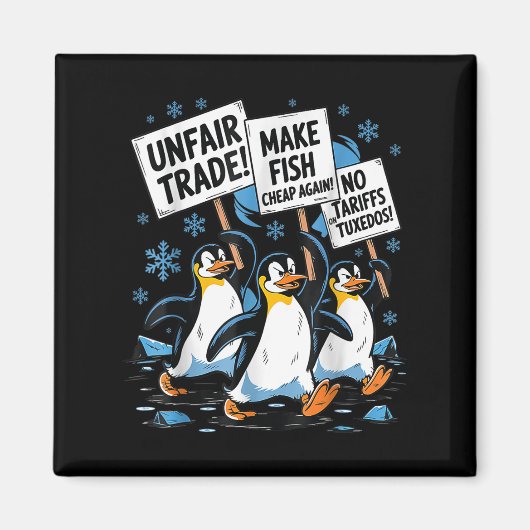 Machen Sie Fisch wieder billig! Funny Resist Pengu Magnet (Vorne)