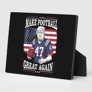 Machen Sie Football wieder groß Vintag USA Flag Tr Fotoplatte