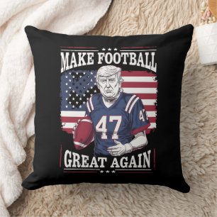 Machen Sie Football wieder groß Vintag USA Flag Tr Kissen