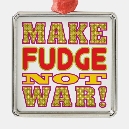 Machen Sie Fudge Silbernes Ornament (Vorne)