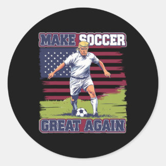 Machen Sie Fußball wieder großartig Trump Fußballs Runder Aufkleber