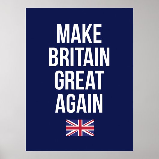 Machen Sie Großbritannien große wieder Flagge Poster (Vorne)