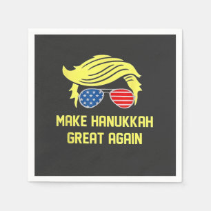 Machen Sie Hanukkah wieder groß Trump jüdisch Serviette
