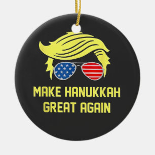 Machen Sie Hanukkah wieder großartig Trump jüdisch Keramik Ornament