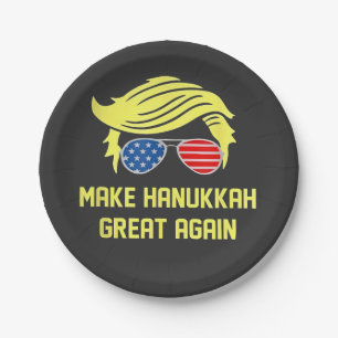 Machen Sie Hanukkah wieder großartig Trump jüdisch Pappteller