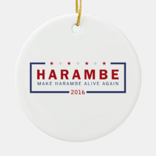Machen Sie Harambe lebendig wieder Keramikornament