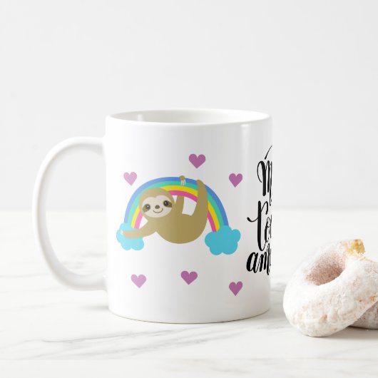 machen Sie heute fantastisch: Sloth-Tasse Kaffeetasse (Mit Donut)