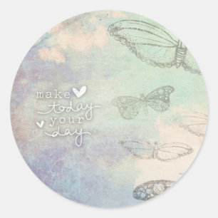 Machen Sie heute Ihren Tag Runder Aufkleber