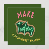 Machen Sie heute lächerlich phantastisch Menükarte (Vorne/Hinten)