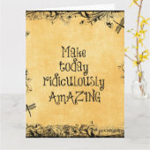 Machen Sie heute lächerlich Phantastisches Lebensa Karte (Gelbe Blume)