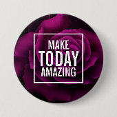Machen Sie heute Phantastische Lila Rose Inspirati Button (Vorderseite)